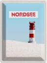 Blechschild 40x30 cm Nordsee Deutschland Meer Leuchtturm Bildmotiv Reisemotiv Abenteuer Reisen Europa Urlaub
