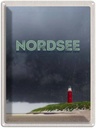 Blechschild 40x30 cm Nordsee Leuchtturm Gewitter Bildmotiv Reisemotiv Essen Trinken Abenteuer Reisen Urlaub