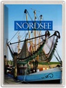 Blechschild 40x30 cm Nordsee Fischersboot Fischernetz Meer Bildmotiv Reisemotiv Abenteuer Reisen Europa Urlaub