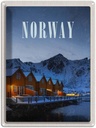 Blechschild 40x30 cm Norwegen Winter Schnee Urlaubsort Bildmotiv Reisemotiv Abenteuer Reisen Europa Urlaub