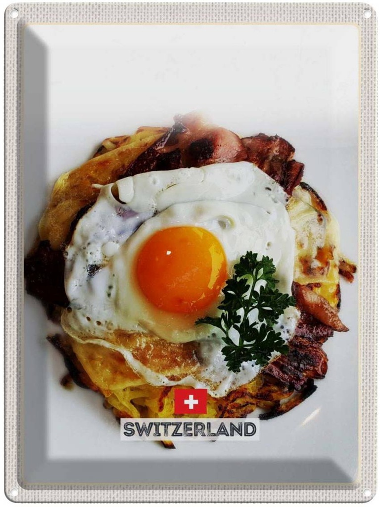 Blechschild 40x30 cm Schweiz Bern GerichteTrip Bildmotiv Reisemotiv Abenteuer Reisen Urlaub