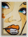 Blechschild 40x30 cm Berlin Street art weinenende Frau Bildmotiv Reisemotiv Abenteuer Reisen Urlaub