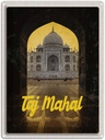Blechschild 40x30 cm Indien Islam Urlaub Taj Mahal Kultur Religiön Bildmotiv Reisemotiv Abenteuer Reisen