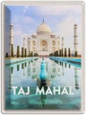 Blechschild 40x30 cm Indien Vordergarten Taj Mahal Bildmotiv Reisemotiv Abenteuer Reisen Urlaub