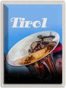 Blechschild 40x30 cm Tirol Kapellentreffen Trompeten Musik Bildmotiv Reisemotiv Abenteuer Reisen Europa Urlaub