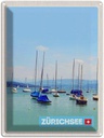 Blechschild 40x30 cm Zürich Boote Urlaub auf dem Zürichsee Sommer Bildmotiv Reisemotiv Abenteuer Reisen