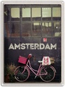 Blechschild 40x30 cm Amsterdam Stadt Urlaub Fahrrad Natur zu Fuß Bildmotiv Reisemotiv Abenteuer Reisen