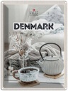 Blechschild 40x30 cm Dänemark weiß Urlaub Teekanne gemütlich Decke Bildmotiv Reisemotiv Abenteuer Reisen Europa