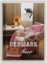 Blechschild 40x30 cm Dänemark Decke Wohnzimmertisch Katze Bildmotiv Reisemotiv Abenteuer Reisen Europa Urlaub