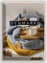 Blechschild 40x30 cm Dänemark Wollpullover Tasse Zimtstange Bildmotiv Reisemotiv Abenteuer Reisen Europa Urlaub