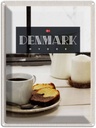 Blechschild 40x30 cm Dänemark Kaffee Marmorkuchen Wohnung Bildmotiv Reisemotiv Abenteuer Reisen Europa Urlaub