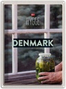 Blechschild 40x30 cm Dänemark Gurken Urlaub im Glas Fenster Bildmotiv Reisemotiv Abenteuer Reisen Europa
