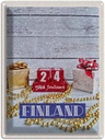 Blechschild 40x30 cm Finnland Waihnachten Yötä Jouluun Bildmotiv Reisemotiv Abenteuer Reisen Europa Urlaub