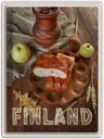 Blechschild 40x30 cm Finnland Weihnachten Ostern Gruß Apfel Delikatesse Bildmotiv Reisemotiv Abenteuer Reisen Europa Urlaub