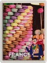 Blechschild 40x30 cm Frankreich Süßspeisen Macarons süß Bildmotiv Reisemotiv Abenteuer Reisen Europa Urlaub