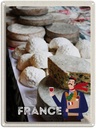 Blechschild 40x30 cm Frankreich Schimmelkäse Wein Essen Bildmotiv Reisemotiv Abenteuer Reisen Europa Urlaub
