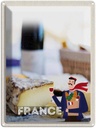 Blechschild 40x30 cm Frenkreich Schimmelkäse Croissant Essen Trinken