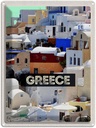 Blechschild 40x30 cm Greece Griechenland Häuser Bildmotiv Reisemotiv Abenteuer Reisen Europa Urlaub