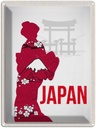 Blechschild 40x30 cm Japan Asien Tradionelle Kimono Kleid Bildmotiv Reisemotiv Abenteuer Reisen Urlaub