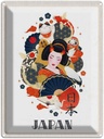 Blechschild 40x30 cm Japan Frau Urlaub Katze Fisch Kunst Kultur Bildmotiv Reisemotiv Abenteuer Reisen