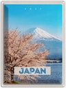 Blechschild 40x30 cm Japan Asien Schnee Winter Gebirge Bildmotiv Reisemotiv Abenteuer Reisen Urlaub