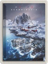 Blechschild 40x30 cm Skandinawien Schnee Meer Gebirge Bildmotiv Reisemotiv Abenteuer Reisen Europa Urlaub