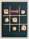 Blechschild 40x30 cm Japan Soja Abenteuer Reisen Urlaub Sushi Fisch Gurke Stäbchen Bildmotiv Reisemotiv Essen Trinken