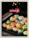 Blechschild 40x30 cm Japan Asien Abenteuer Reisen Urlaub Sushi Fisch Gurke Avocado Bildmotiv Reisemotiv Essen Trinken