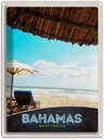 Blechschild 40x30 cm Bahamas west IndienSonne Bildmotiv Reisemotiv Abenteuer Reisen Urlaub