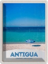 Blechschild 40x30 cm Antigua Karibik Insel Meer Strand Bildmotiv Reisemotiv Abenteuer Reisen Urlaub