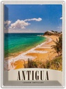 Blechschild 40x30 cm Antigua Karibik Urlaub Strand Meer Bildmotiv Reisemotiv Abenteuer Reisen Straße Stadt