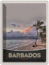 Blechschild 40x30 cm Barbados Strand Meer Unwetter Bildmotiv Reisemotiv Abenteuer Reisen Urlaub
