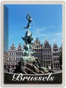 Blechschild 40x30 cm Belgien Brüssel Antwerpen Skulptur Bildmotiv Reisemotiv Abenteuer Reisen Urlaub