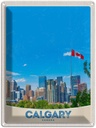 Blechschild 40x30 cm Calgary Kanada Stadt Flagge Bildmotiv Reisemotiv Abenteuer Reisen Urlaub