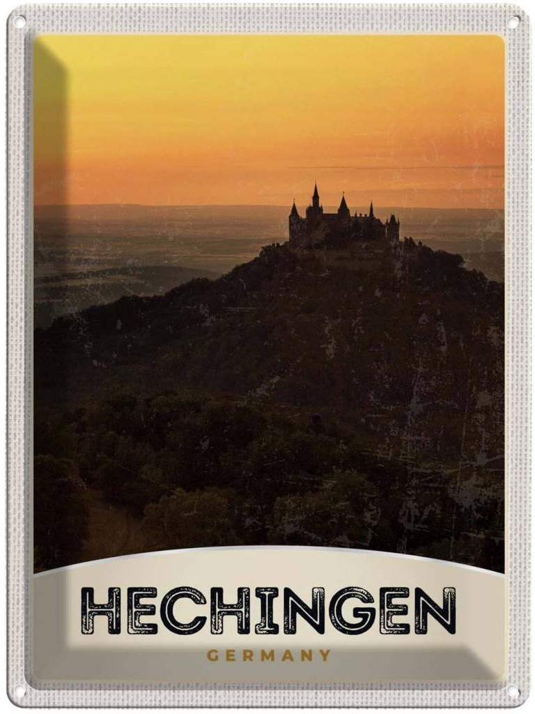 Blechschild 40x30 cm Hechingen Burg Hohenzoller Bildmotiv Reisemotiv Abenteuer Reisen Dekoration Urlaub