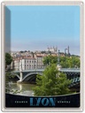 Blechschild 40x30 cm Lyon Brücke Urlaub Frankreich Fluss Schloss Bildmotiv Reisemotiv Abenteuer Reisen Europa