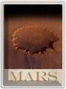 Blechschild 40x30 cm Mars Weltraum Urlaub Abdruck roter Planet Bildmotiv Reisemotiv Abenteuer Reisen Dekoration