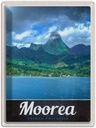 Blechschild 40x30 cm Moorea Französisch-Polynesien Insel Bildmotiv Reisemotiv Abenteuer Reisen Urlaub