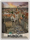 Blechschild 40x30 cm Aussblick auf München Deutschland Bildmotiv Reisemotiv Abenteuer Reisen Urlaub