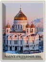 Blechschild 40x30 cm Saint Petersburg Kirche goldener Dach Bildmotiv Reisemotiv Abenteuer Reisen Urlaub