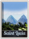 Blechschild 40x30 cm Saint Lucia Urlaub Italien Gebirge Natur Bildmotiv Reisemotiv Abenteuer Reisen Europa