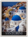 Blechschild 40x30 cm Santorini Griechenland Häuser weiss Bildmotiv Reisemotiv Abenteuer Reisen Europa Urlaub