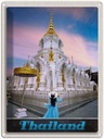 Blechschild 40x30 cm Thailand Wait Traimit golden Kloster Bildmotiv Reisemotiv Abenteuer Reisen Urlaub