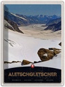 Blechschild 40x30 cm Aletschgletsch Schweiz Schnee Natur Bildmotiv Reisemotiv Abenteuer Reisen Urlaub