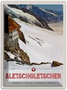 Blechschild 40x30 cm Aletschgletsch Schweiz Schnee Winter Bildmotiv Reisemotiv Abenteuer Reisen Urlaub