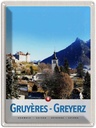 Blechschild 40x30 cm Gruyeres Greyerz Schweiz Winterzeit Bildmotiv Reisemotiv Abenteuer Reisen Europa Urlaub