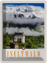 Blechschild 40x30 cm Iseltwald Gebirge Urlaub Schnee Wald Schloss Bildmotiv Reisemotiv Abenteuer Reisen Europa