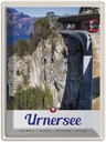 Blechschild 40x30 cm Urnersee Schweiz Urlaub Bus Gebirge Natur Bildmotiv Reisemotiv Abenteuer Reisen Europa