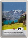 Blechschild 40x30 cm Confoederatio HelveticaNatur Bildmotiv Reisemotiv Abenteuer Reisen Urlaub