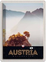 Blechschild 40x30 cm Österreich Natur Gebirge Wald Bildmotiv Reisemotiv Abenteuer Reisen Europa Urlaub